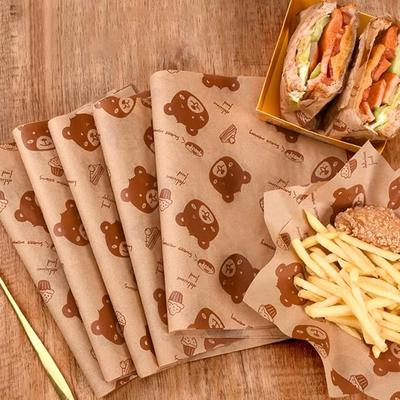 50 Pcs Parchment Paper Sheets Sandwich Wrapping Paper Greaseproof Wrap Paper Food Basket Liners for Outdoor Picnic Churches Home Party Restaurants