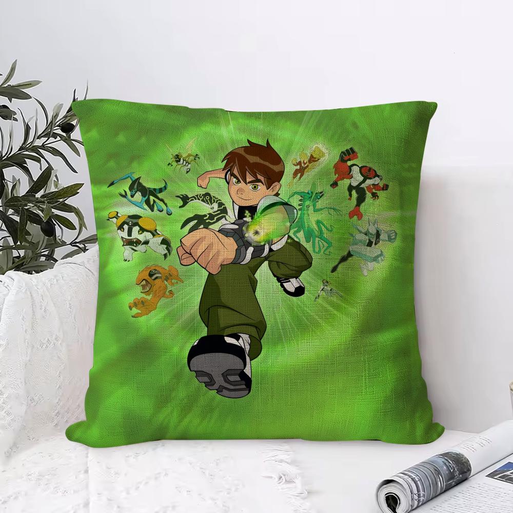 Cartoon Cute BBen Cushion Cover Eco Linen Pillow Case DoubleSided Print Breathable Durable Zipper Home Decor Gift