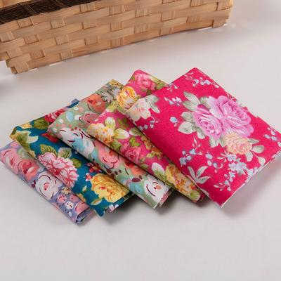 5 Stück / Los Baumwollstoff Vintage Blumenstoffe für DIY Blumenmuster Bedruckter Patchworkstoff Handwerk 25x25cm / Stück