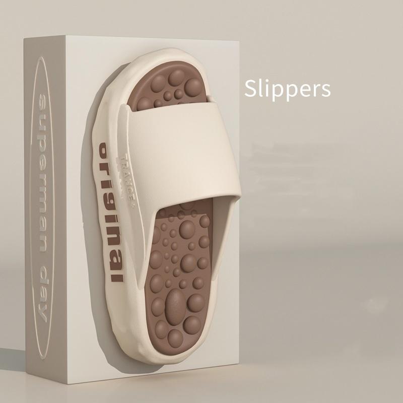 

Модные мужские тапочки, нескользящие сандалии, толстая мягкая домашняя обувь на платформе, мужские тапочки для душа и ванной, повседневная обувь 42-43 шоколадный