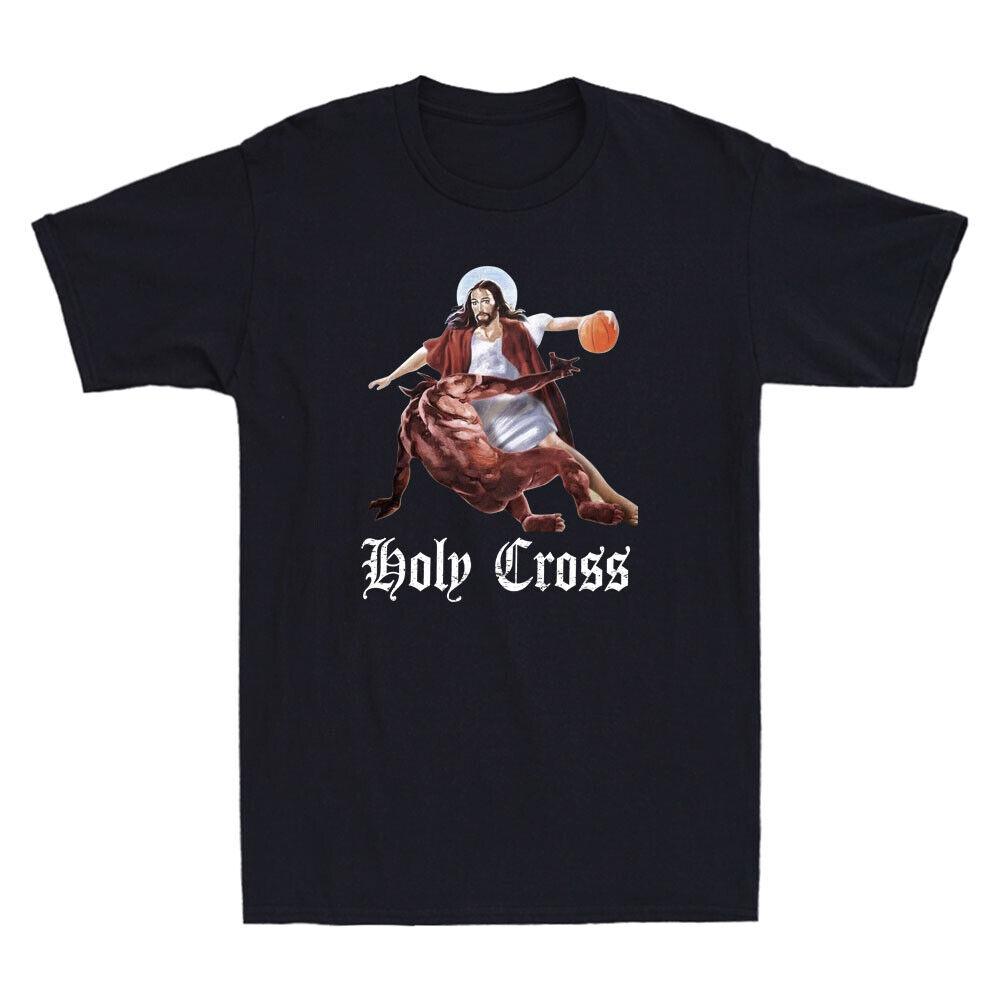 

Crossover Basketball Holy Cross Satan Jesus Funny Graphic Vintage Men s T-Shirt Unisex T-Shirt L