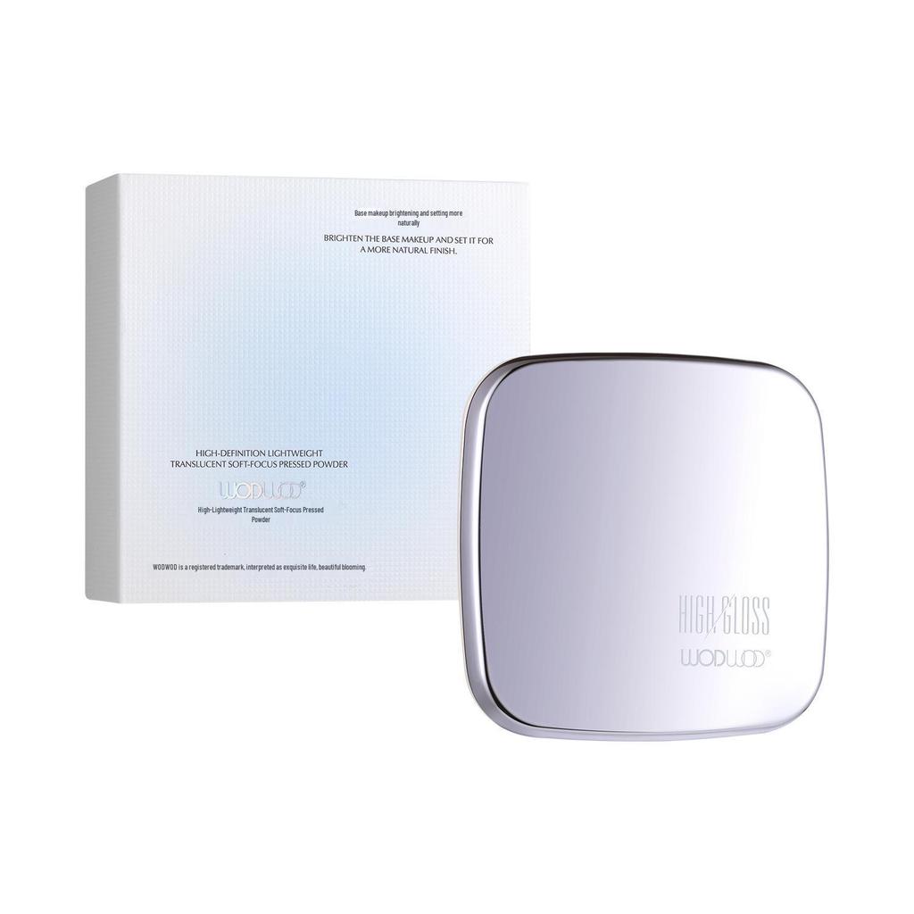 WODWOD Translucent Soft Focus Highlight Pressed Powder: Oil Control, Waterproof & Sweatproof, No Caking Concealer & Setting Foundation.