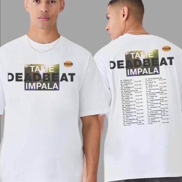 Tame Impala Deadbeat Uk And Eu Tour 2026 Dates List Two Sided T-Shirt S