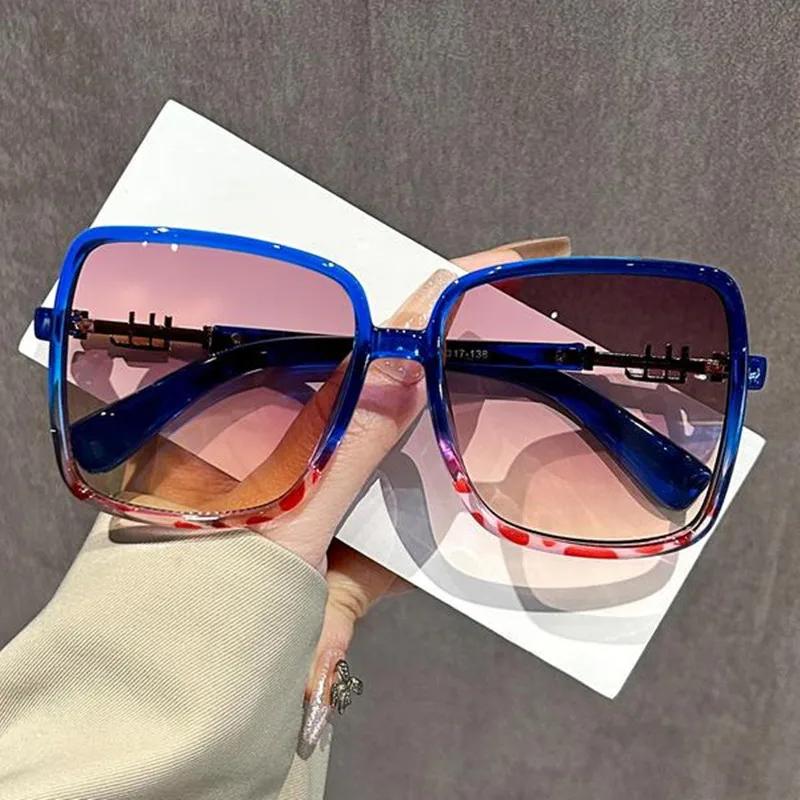 Square Sunglasses Woman Retro Vintage Gradient Sun Glasses Oversized Female Travel Driving Glasses Women