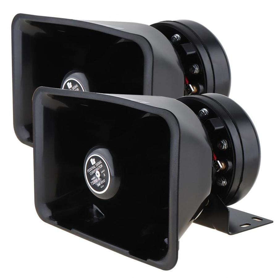 אזעקת אזהרה לרכב אוניברסלית 12V 400W 18 צלילים, צופר סירנה משטרתית עם מיקרופון