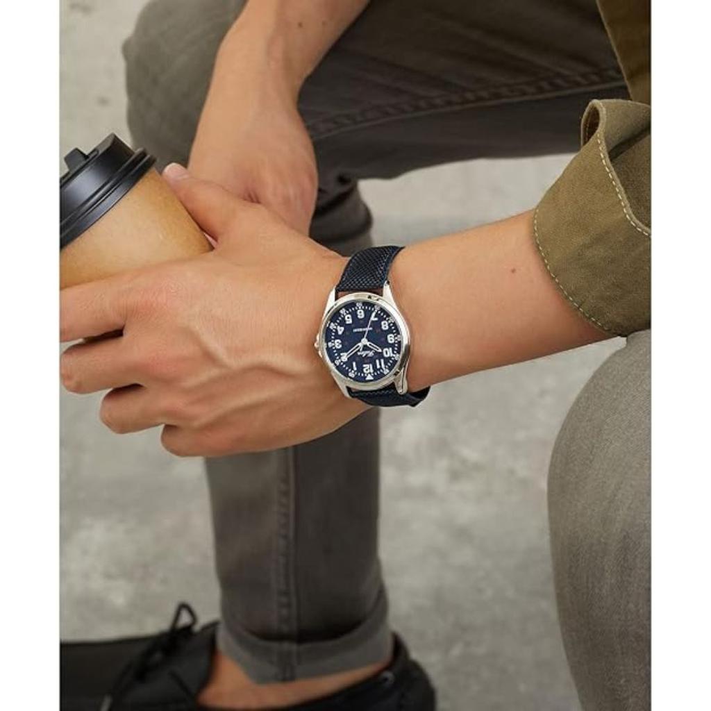 CITIZEN Q&Q Falcon Watch QB38-315 Analog Display Navy Blue - Reliable Japanese Movement