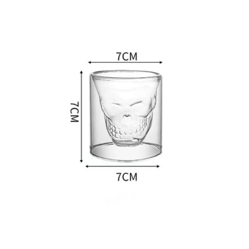 Skull Glass Cups 25/75/150/250ml Crystal Clear Creative Designer Party Bar Vodka Beer Drinking Glasses Unique Novelty Gift