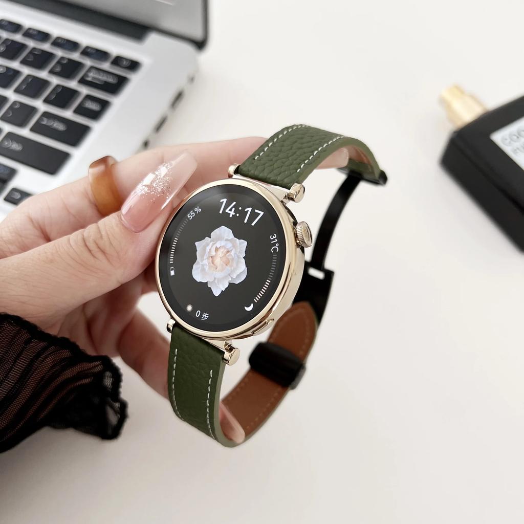 18mm Magnetic Leather Strap for Huawei Watch GT6 GT5/4 41mm Slim Soft Band for Huawei GT5 Pro 42mm Wristband Lady Thin Bracelet