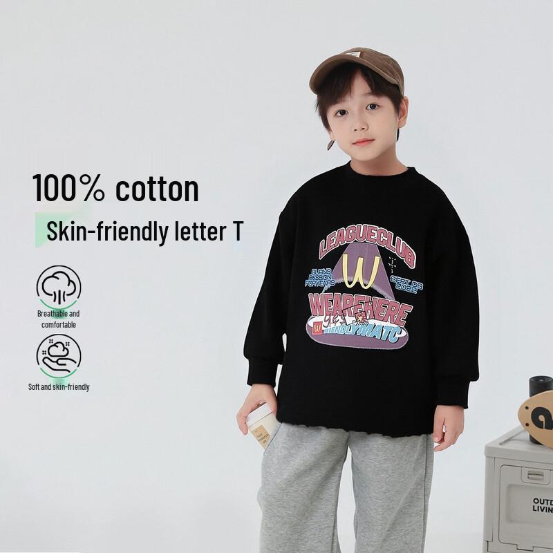 Youyou Tonghua Boys  Printed Long-Sleeve Cotton T-Shirt 150