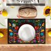 4 Buc. Set de Masă Rectangular Floral Geometric Boho Mandala din In pentru Cină
