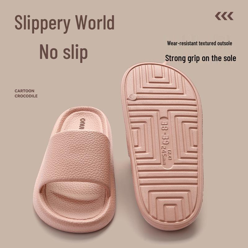 Women's and Men's Summer Non-Slip Cool EVA Bathroom Slippers with Soft Bottom.