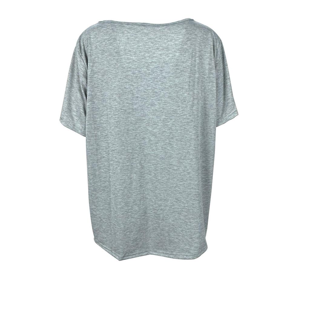 Summer Women's Pleated Square Neck Solid Color Loose Short Sleeve T-Shirt Top
