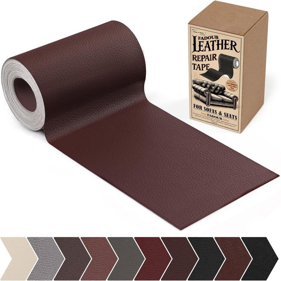 MIUSIE Läderreparationslapp Självhäftande Läderreparationstejp för Möbler, Vinylreparationstejp för Reparation av Vinyl, Soffa