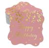 Inkdotpot Real Gold Foil Bracket Shape Paper Hang Tags Happy Birthday Favor Tags Pack Of