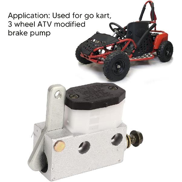 Hydraulic Brake Master Cylinder Pump, Metal Hydraulic Brake Master Cylinder Pump Assembly 12.8 for Go Kart 3 Wheel ATV Modified Brake Pump