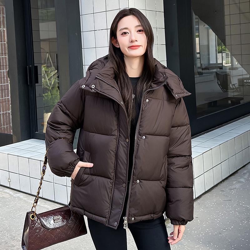 Women's 2026 New Winter Hooded Padded Jacket - Thick Down Cotton Coat for Students