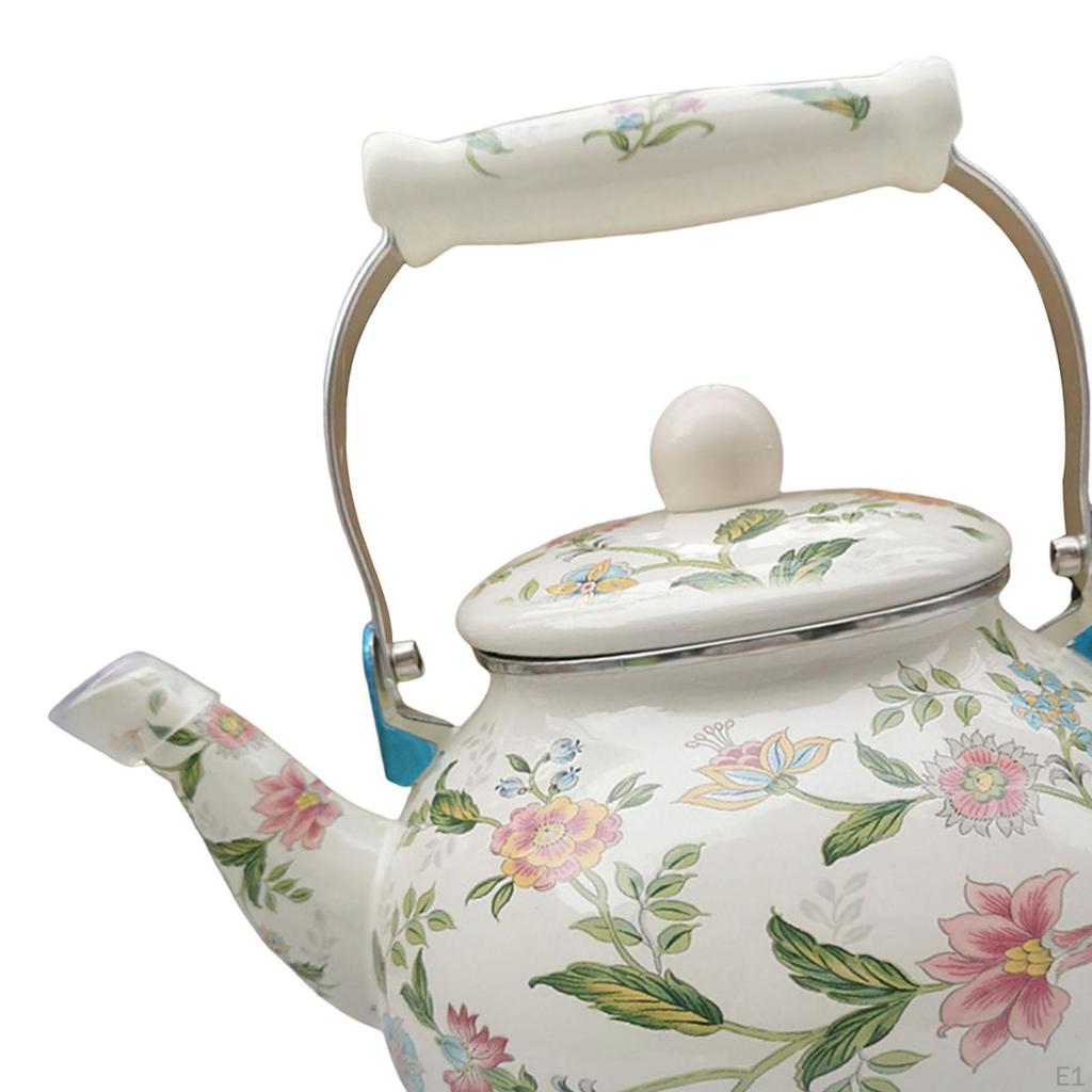 Enamel Tea Kettle Water Pitche Juice Jar Heat Resistant 2.5L Teapot Thickened for Home