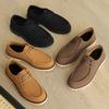 New retro casual kangaroo shoes platform soles Japanese leather shoes Martin boots Z