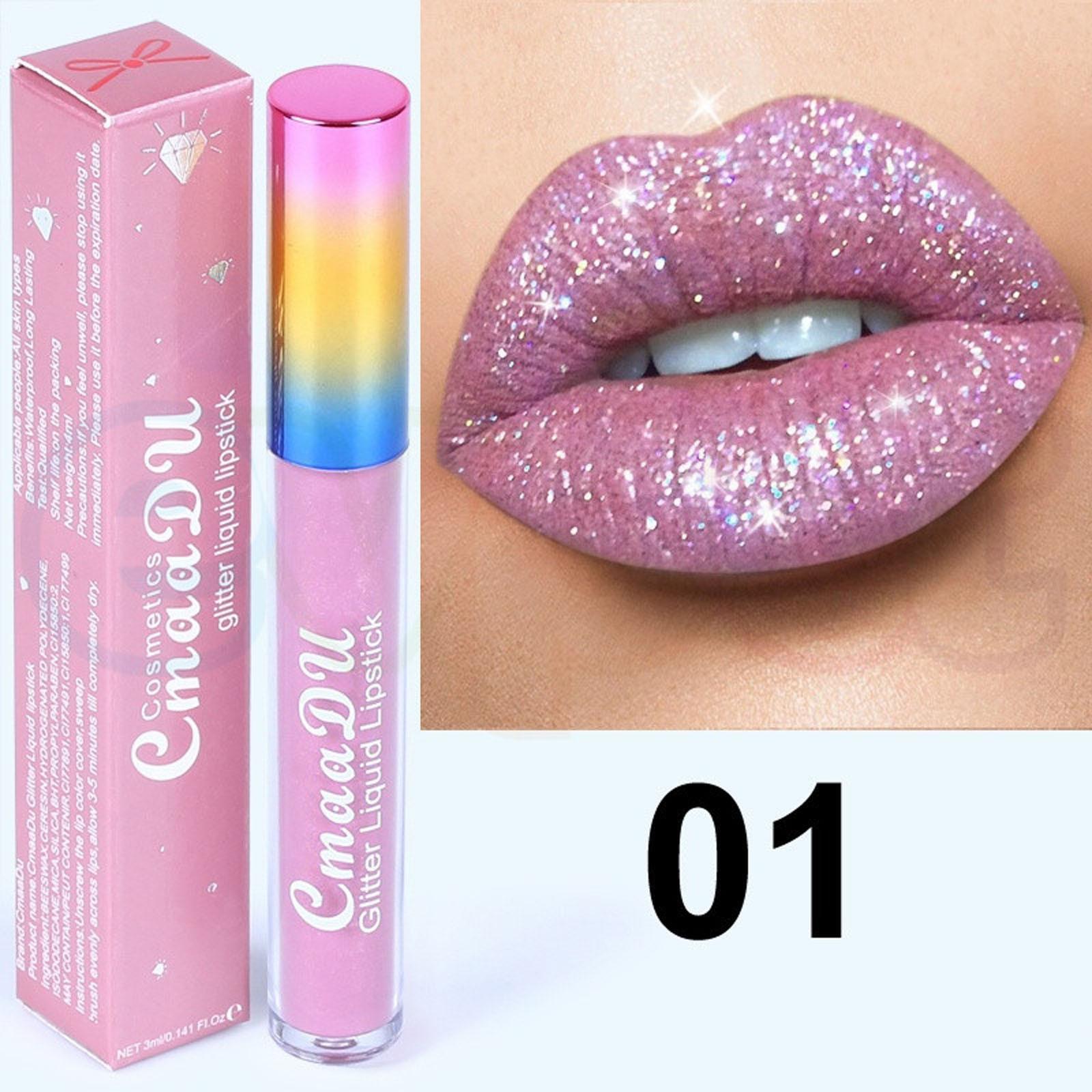 Diamond Shiny  To Colorful Lip Gloss Lipstick 6 Colors Optional 4ML