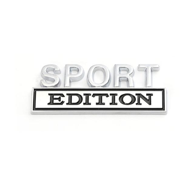 1Pc 3D Metal Sport Edition Logo Car Front Grille Badge Side Fender Rear Trunk Emblem Sticker Decal