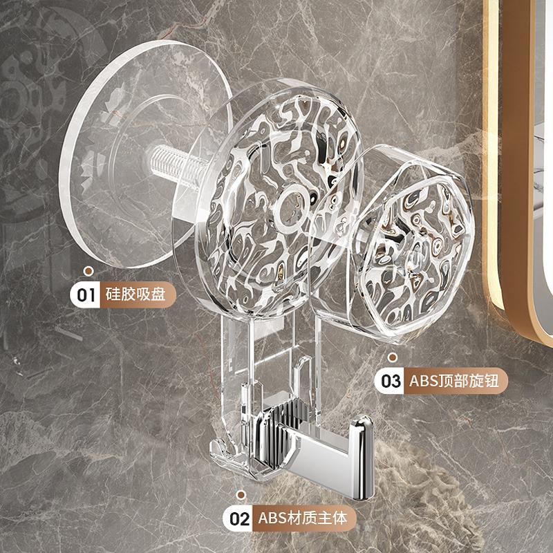 Suction Cup Hooks No-punching Bathroom Robe Coat Hook Towel Holder Keys Clothes Bag Hanger Hook Bathroom Organizer Accessories