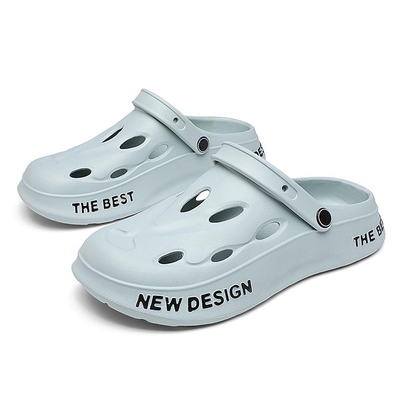 

Обувь для мальчиков Hole Shoes Нескользящие износостойкие трендовые сандалии Повседневная спортивная сумка Head Platform Beach Shoes 40 серый