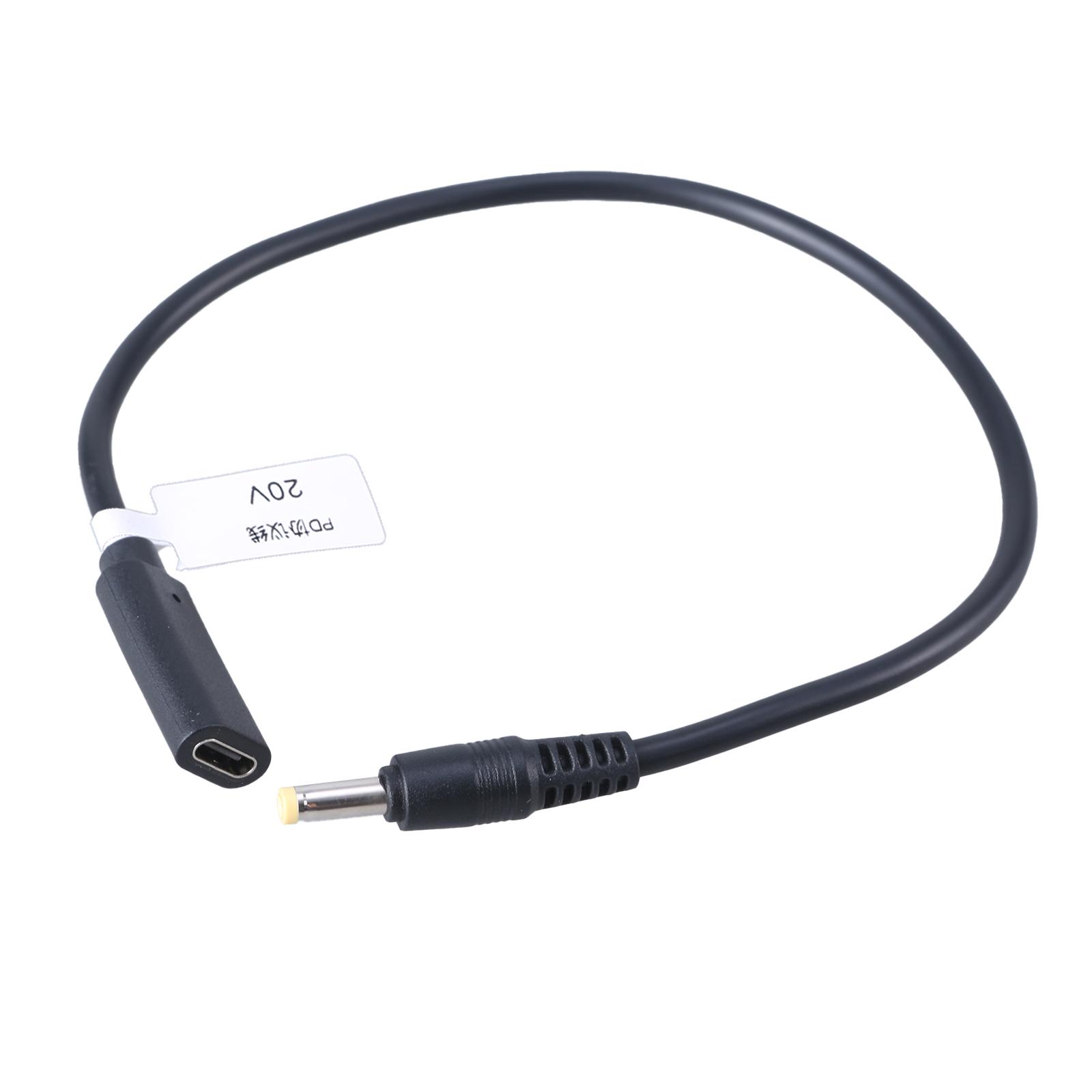 

USB TypeC Female To 9V12V15V20V 4.0x1.7mm Male Converters Charge Cable For Router Fan LED Light 20V