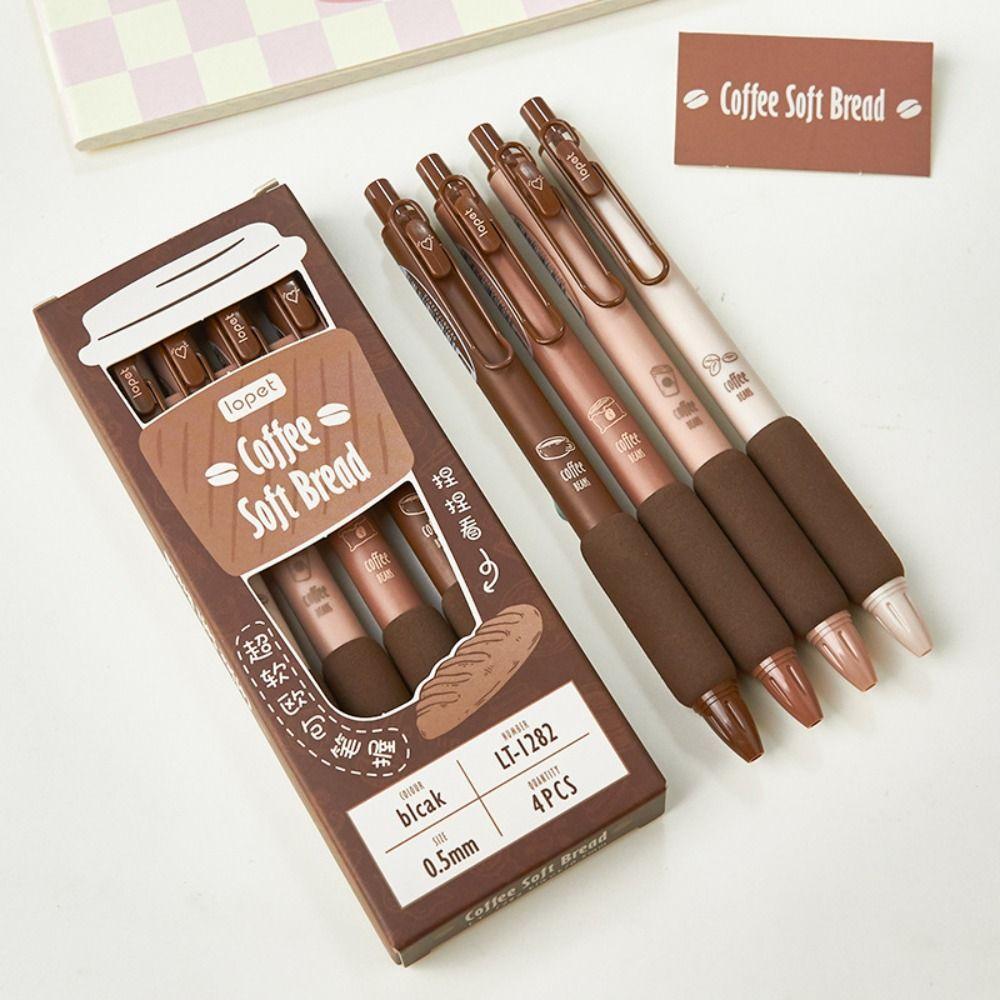 Schüler-Schreibwaren Kaffee-Farbe Kugelschreiber Neutraler Gelstift Weiches Brot Gelstift Set Schreibstift