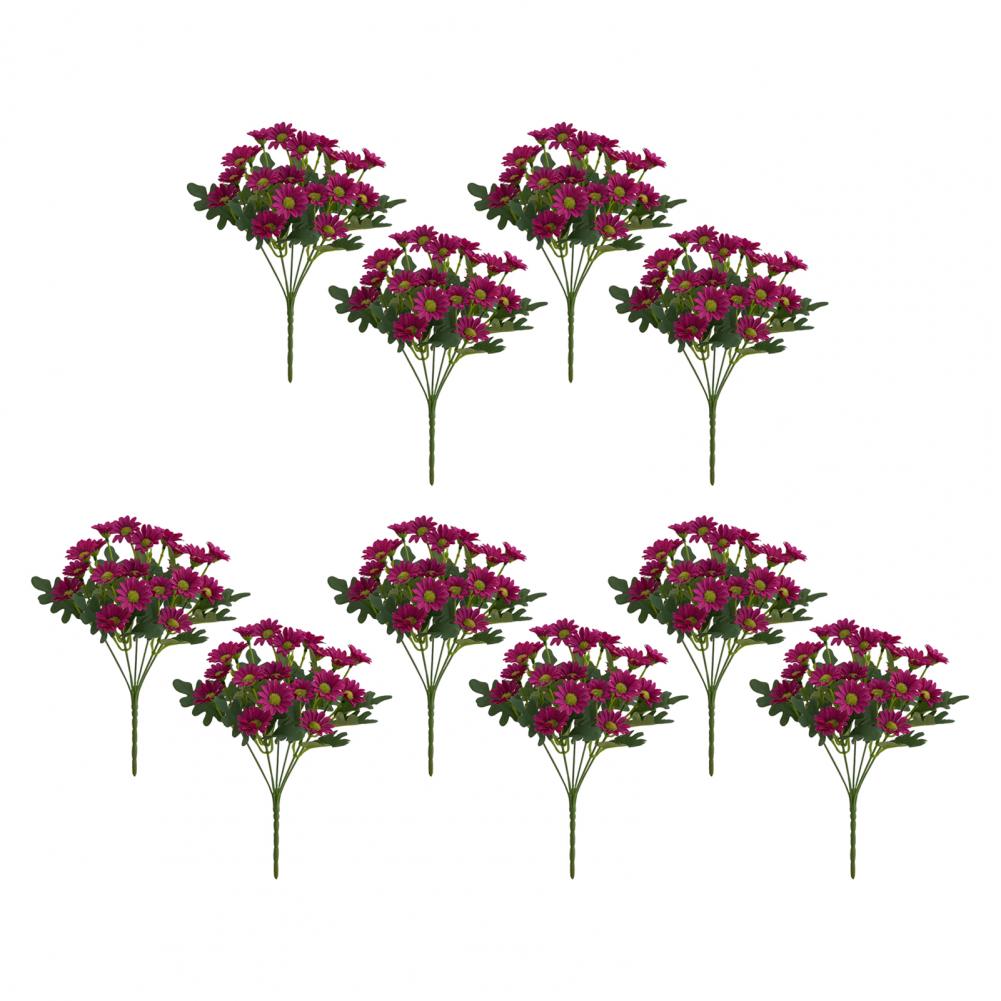 Outdoor Artificial Flowers Fake Silk Chrysanthemum Bundle Simulated Flowers Autumn Uv Resistant Thanksgiving Halloween Decor