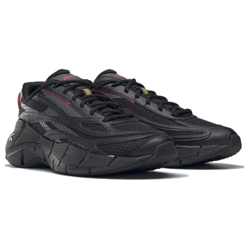 Reebok Zig Kinetica 2.5 Pantofi de alergare confortabili, cu material textil, cu tops joasă, unisex, negri GX0504