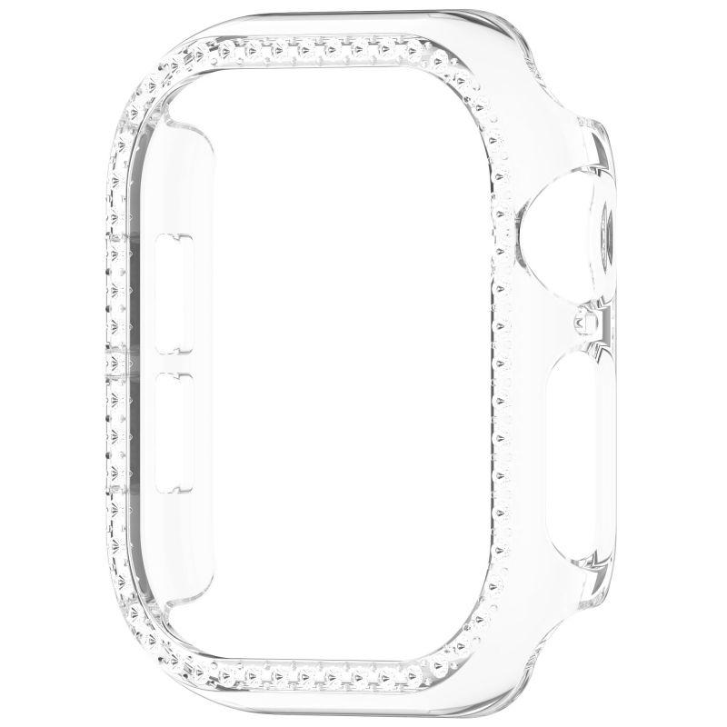 

Блестящий чехол для ПК Apple watch10 с одним бриллиантовым кристаллом iWatch Series 10, мягкий защитный чехол-бампер, ремешок для часов, защитный ремешок Apple watch10 42mm