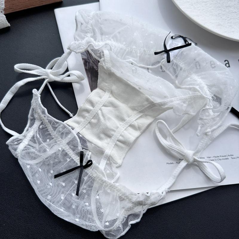 Ladies Spring and Summer Sweet and Lovely Polka Dot Sexy Lace Lace Lace Panties