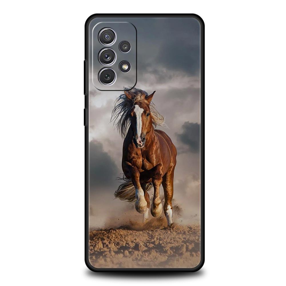 Phone Case For Samsung Galaxy A15 A13 A51 A71 A41 A31 A21S A03S A05 A35 A32 A55 A23 A25 A33 A53 A73 5G Horse Animal TPU Cover