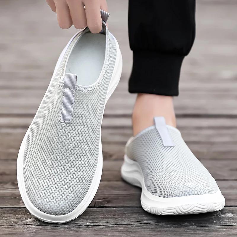Slip-On Half Slippers Running Shoes Men Plus Size Sport Shoes Lightweight Comforty Breathable Walking Sneakers Men Casual Shoes