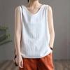 Women Vest Sleeveless Loose Pullover Soft Casual V Neck Solid Color