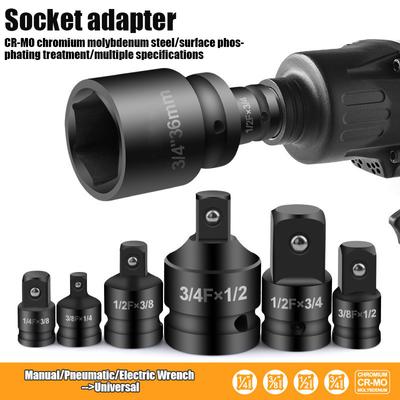 6Pcs Socket Wrench Socket Wrench 1/4 1/2 3/8 3/4 Ratchet Breaker Drive Spanner Set Pneumatic Sleeve Adapter WrenchHand Tool Set