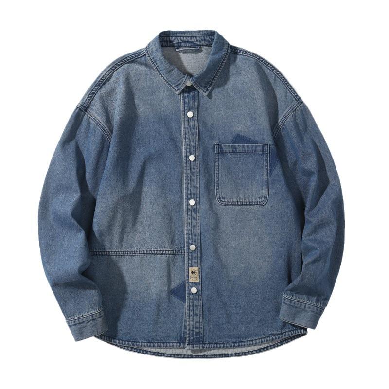 Men's Heavyweight Denim Jacket - Trendy, Handsome Workwear, Loose Fit, Plus Size for Spring & Autumn
