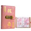 With Password Lock 100 Envelopes Money Saving Challenge Save Money Get Rich Savings Binder Reusable PU Money Collection Book