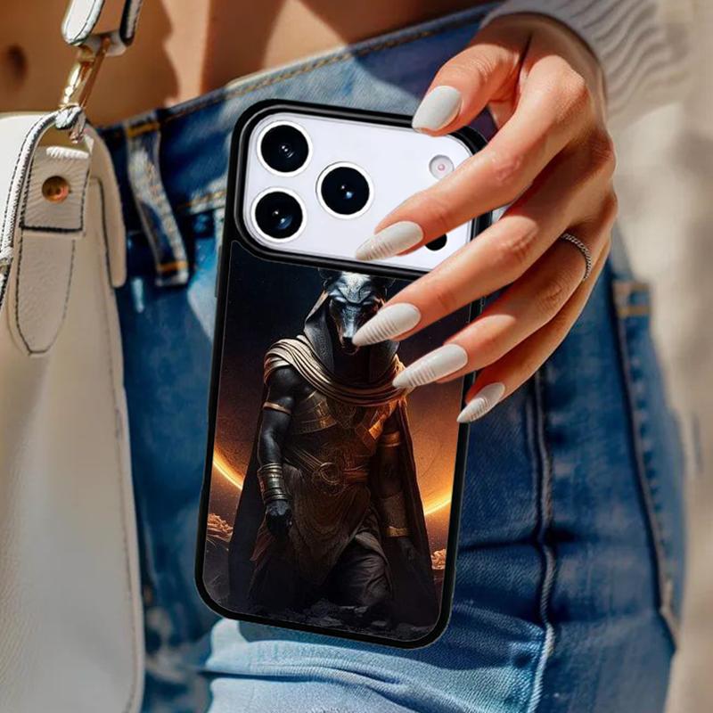 Egypt Nefertiti Anubis Ankh Phone Case For iPhone 17 Air 14 15 13 12 Max Cover For Apple 14 15 16 16e 11 Pro Max Plus