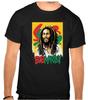 BOB MARLEY RASTA JAMAICA Rockmusik Logo Schwarz 100% Baumwolle T-Shirt Herren T-Shirts Oberteil -1317-