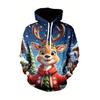 Autumn Winter Christmas Series 3D Digital Printed Men's Women's Loose Fitting Pullover Hoodies Fashionable Cartoon Long Sleeved Hoodies