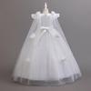 New Long Elegant Dress for Young Girls Flower Girl Princess Dresses White Formal Clothes From 4 To12 Years