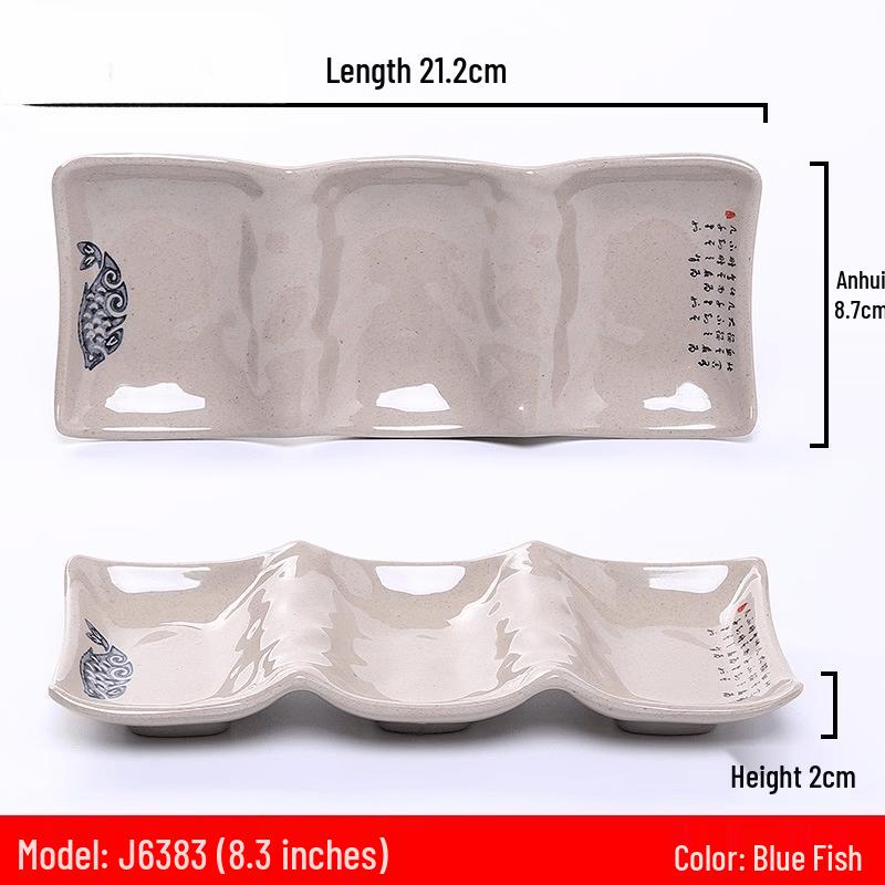 Lantuan Melamine Dipping Dish & Stainless Steel Cutlery Set
