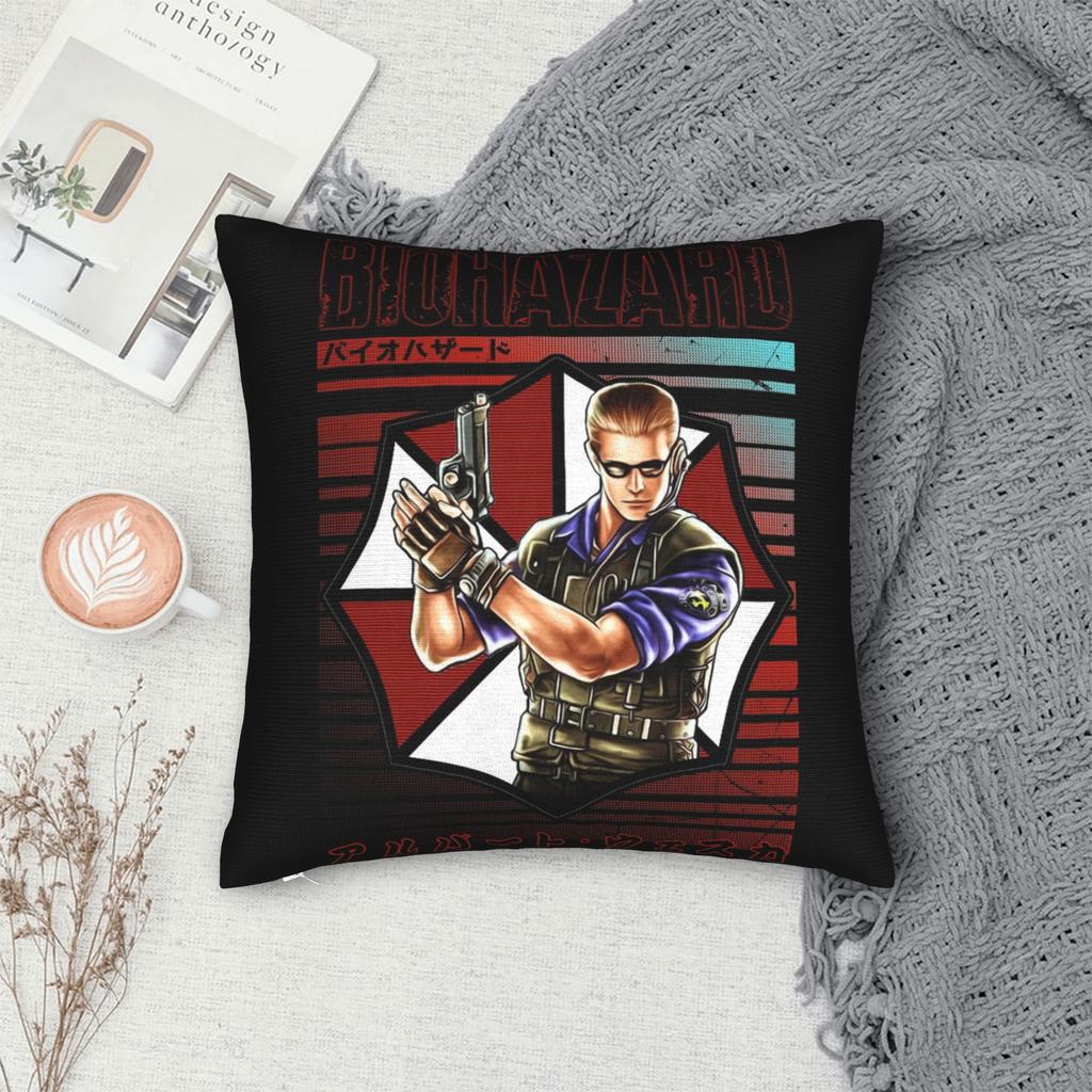 Albert Wesker Povlaky na polštáře Merch Měkký potah na polštář Potah na dekorační polštář Potah na polštář na sezení Čtvercový Více velikostí