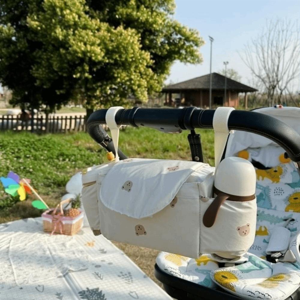 Bear Stroller Organizer Bag Cloth Pram Storage Bag Stroller Hanging Bag  Baby Stroller Accessories