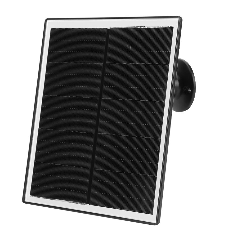 6W 5V Shingled Solar Panel Micro USB & USB-C Port Solar Panel Charger IP65 Waterproof Solar Charging Panel for Outdoor Camera