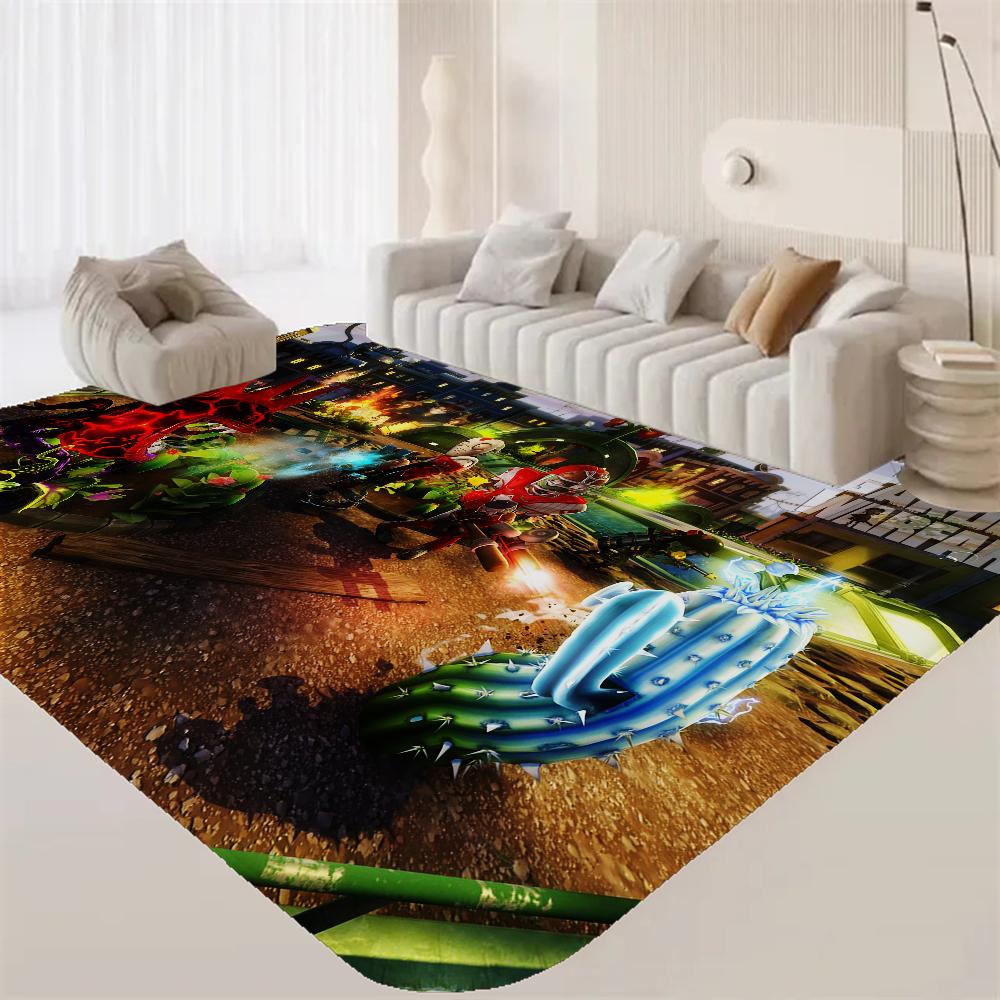 P-plant Vs Z-zombie Floor Mat Rectangle Anti-slip Home Soft Badmat Front Door Indoor Outdoor Mat Hotel Decor Mat