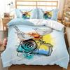 3D Fashion Cartoon Girl Scenery Bedding Set Modern Printed Comforter Quilt Duvet Cover Pillow Case 3 Pieces Sets Kids Adult Size