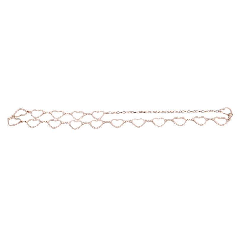 Gold Metal Belt Fashion Women's Silver Waist Chain Women's Heart Chain Belt Dress Accessories