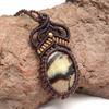 Septarian Jasper Macrame Thread Gemstone Handmade Jewelry 20-36''Ad Necklace
